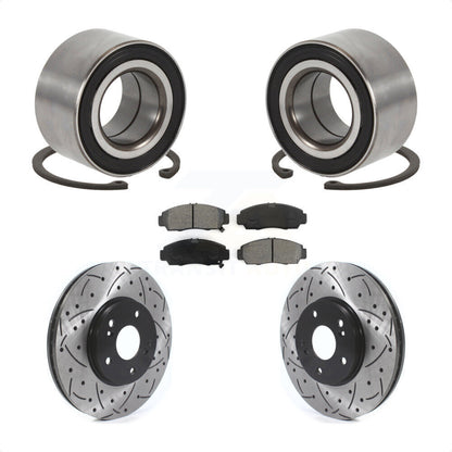 Kit de plaquettes de Rotor de frein, fente de perçage, roulement de roue avant, pour Honda Accord Acura TSX T