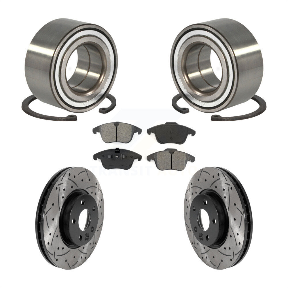 Kit de plaquettes de Rotor de frein, fente de perçage revêtue de roulement avant, pour Land Rover Range Evoqu