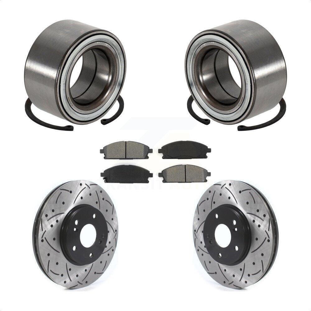 Kit de plaquettes de Rotor de frein, roulement de roue avant, fente de perçage, pour Acura MD 2003 – 2006