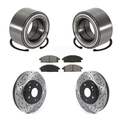 Kit de plaquettes de Rotor de frein, roulement de roue avant, fente de perçage, pour Acura MD 2003 – 2006
