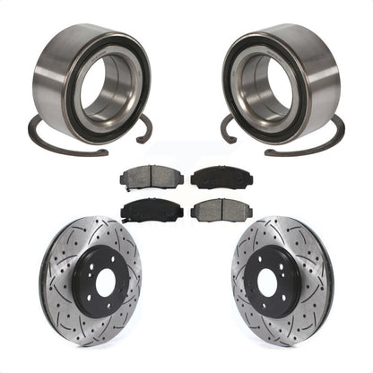 Kit de plaquettes de Rotor de frein, roulement de roue avant, fente percée, pour Honda Accord Acura TS
