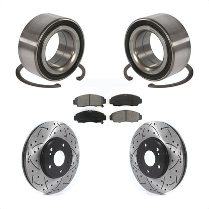 Kit de plaquettes de Rotor de frein, roulement de roue avant, fente percée, pour Honda Accord Acura TS
