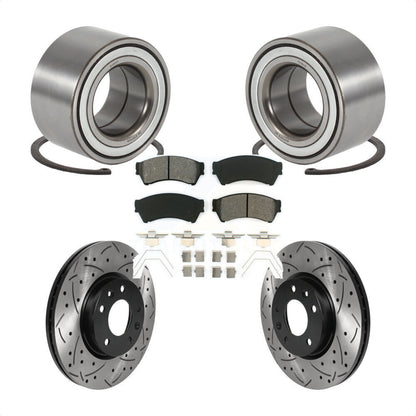 Kit de plaquettes de Rotor de frein à fente percée, roulement de roue avant pour Mazda 6 2009 2013 3.7