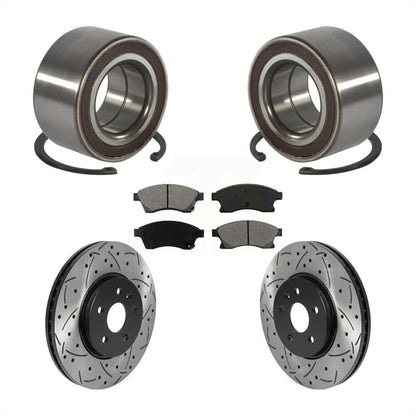 Kit de plaquettes de Rotor de frein, roulement de roue avant, fente de perçage, pour Chevrolet Sonic R 13-14