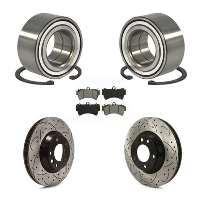 Kit de plaquettes de Rotor de frein, roulement de roue avant, fente percée, pour Audi Q7 Porsche Cayenn