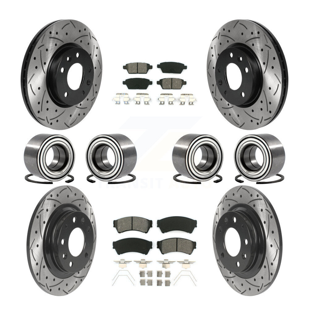 Kit de plaquettes de Rotor de frein revêtues de roulements avant et arrière (10 pièces) pour Ford Fusion Lincoln MK