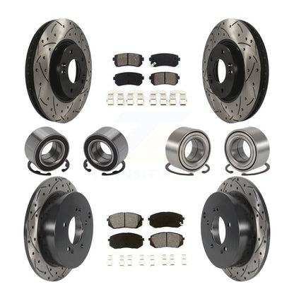 Kit de plaquettes de Rotor de frein à disque revêtu de roulement avant et arrière (10 pièces) pour Hyundai Tucson Ki