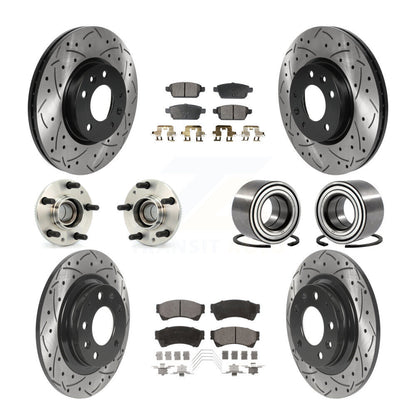 Kit de plaquettes de Rotor de frein revêtues de roulement de moyeu avant et arrière (10 pièces) pour Ford Fusion Mazda
