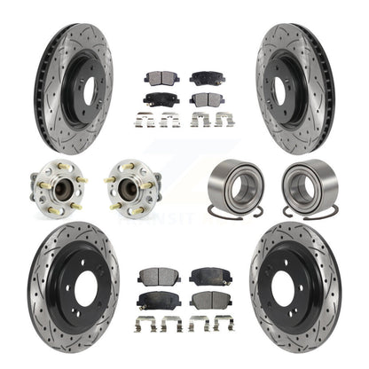 Kit de plaquettes de rotor de frein, roulement de moyeu avant et arrière (10 pièces) pour Kia Optima 2.0 13-15