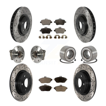 Kit de plaquettes de rotor de frein, roulement de moyeu avant et arrière (10 pièces) pour Mercedes-Benz GLA25