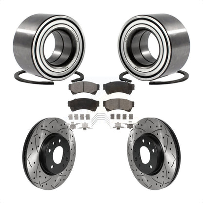 Kit de plaquettes de Rotor de frein, roulement de roue avant, fente percée, pour Ford Fusion Mazda 6 MK