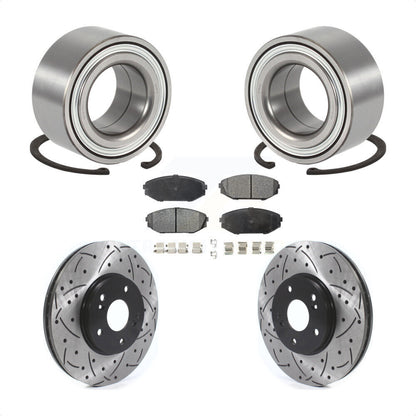 Kit de plaquettes de Rotor de frein, roulement de roue avant, fente de perçage, pour Acura MD 2001 – 2002