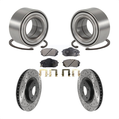 Kit de plaquettes de Rotor de frein avec fente de perçage revêtue de roulement de roue avant, pour Hyundai Tucson Ki