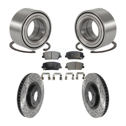 Kit de plaquettes de Rotor de frein, roulement de roue avant, fente de perçage, pour Kia Optima 2011 2.0 – 2015