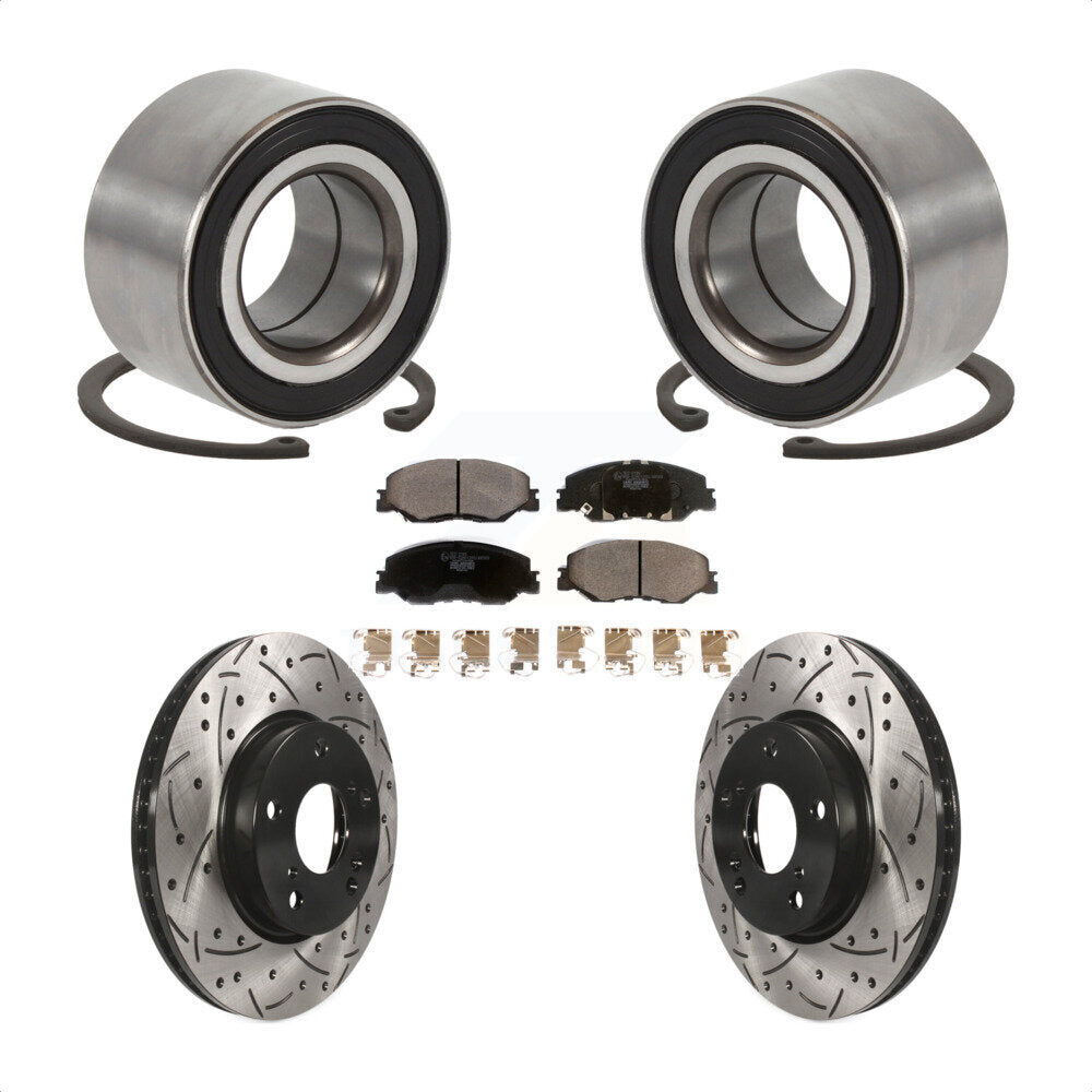 Kit de plaquettes de Rotor de frein, roulement de roue avant, fente percée, pour Honda Insigh 2019 – 2022
