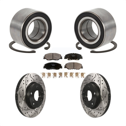Kit de plaquettes de Rotor de frein, roulement de roue avant, fente percée, pour Honda Insigh 2019 – 2022