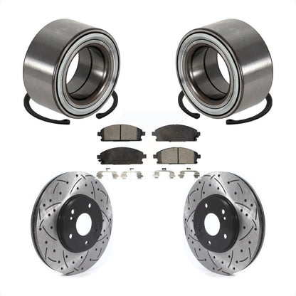 Kit de plaquettes de Rotor de frein, roulement de roue avant, fente de perçage, pour Acura MD 2003 – 2006