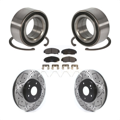Kit de plaquettes de Rotor de frein, roulement de roue avant, fente percée, pour Honda Accord Acura TS