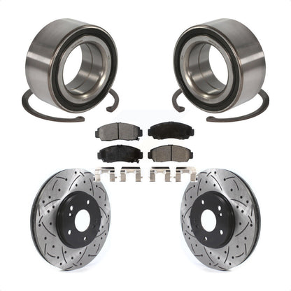 Kit de plaquettes de Rotor de frein, roulement de roue avant, fente percée, pour Honda Accord Acura TS