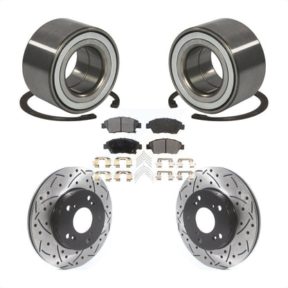 Kit de plaquettes de Rotor de frein, roulement de roue avant, fente de perçage, pour Honda CR-2011 – 2015