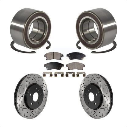 Kit de plaquettes de Rotor de frein, roulement de roue avant, fente de perçage, pour Chevrolet Sonic R 13-14