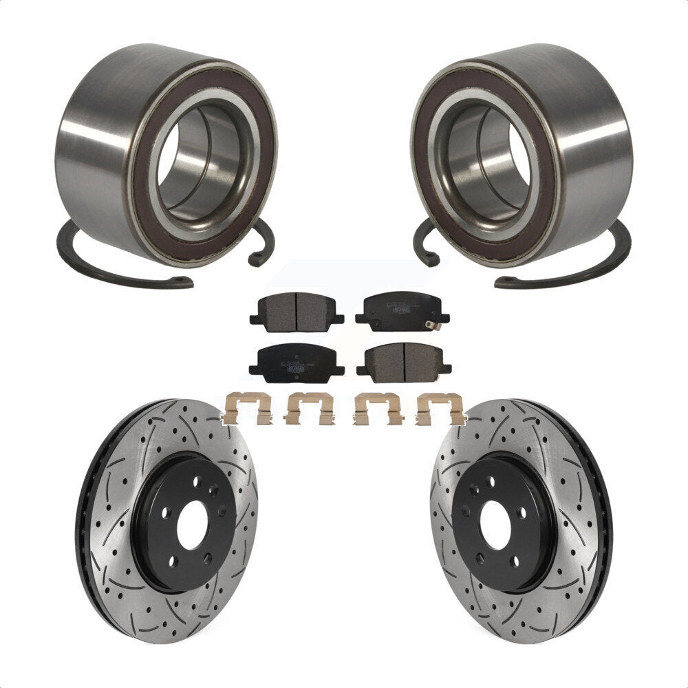 Kit de plaquettes de Rotor de frein, roulement de roue avant, fente percée, pour Buick Encore Chevrole