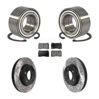 Kit de plaquettes de Rotor de frein, roulement de roue avant enduit de fente de perçage pour Volkswagen Touare