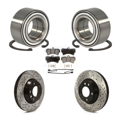 Kit de plaquettes de Rotor de frein, roulement de roue avant, fente percée, pour Audi Q7 Porsche Cayenn