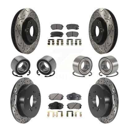 Kit de plaquettes de Rotor de frein à disque revêtu de roulement avant et arrière (10 pièces) pour Hyundai Tucson Ki