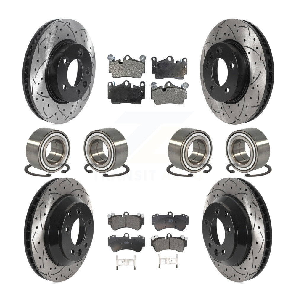 Kit de plaquettes de Rotor de frein à disque revêtu de roulement avant et arrière (10 pièces) pour Volkswagen Touare