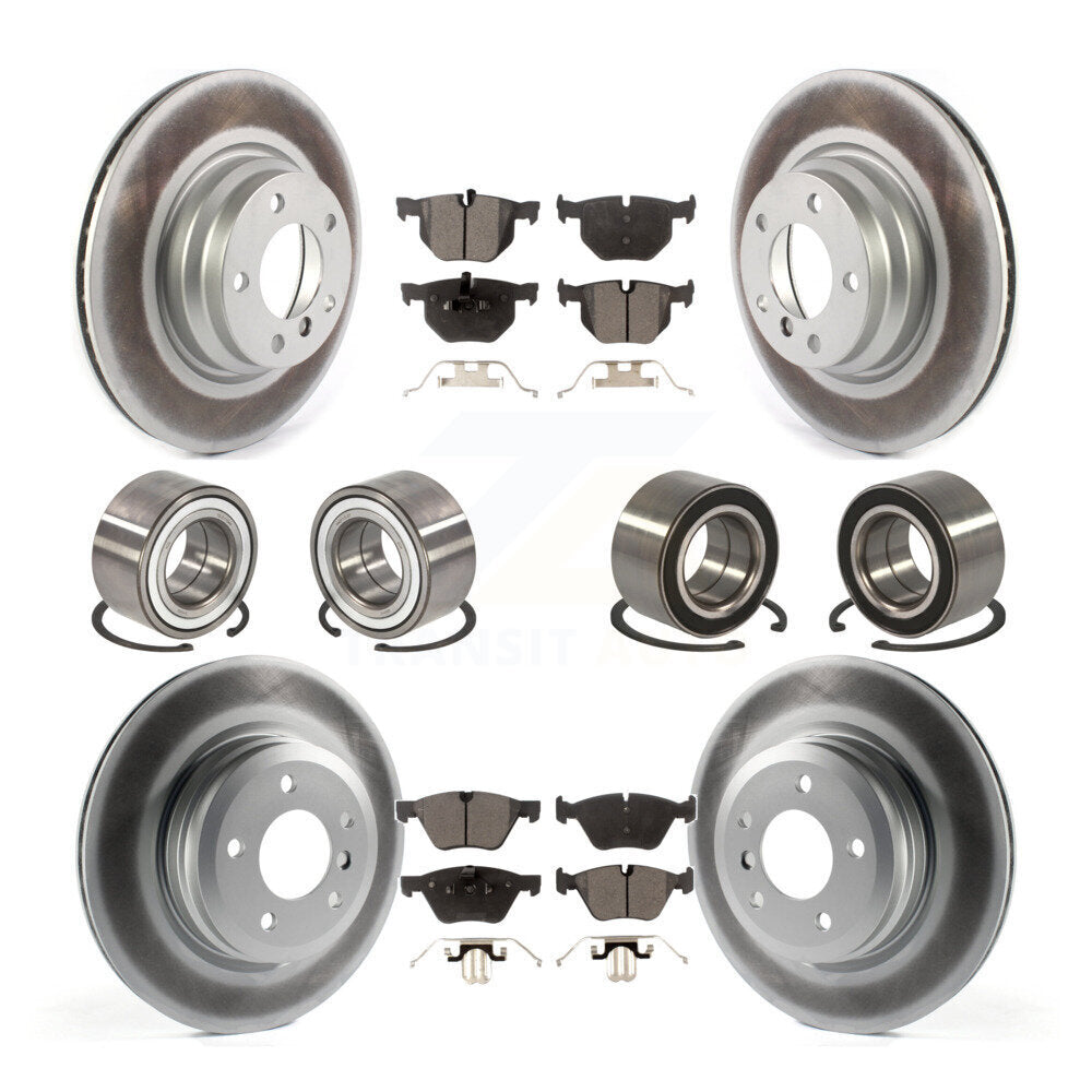 Kit de rotor et de plaquettes de frein à disque revêtus de roulement avant et arrière (10 pièces) pour BMW 330x 2006