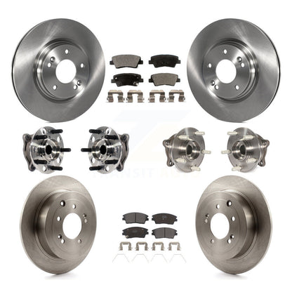 Kit de rotors et plaquettes de frein à disque, roulement de moyeu avant et arrière (10 pièces) pour Hyundai Tucson Ki