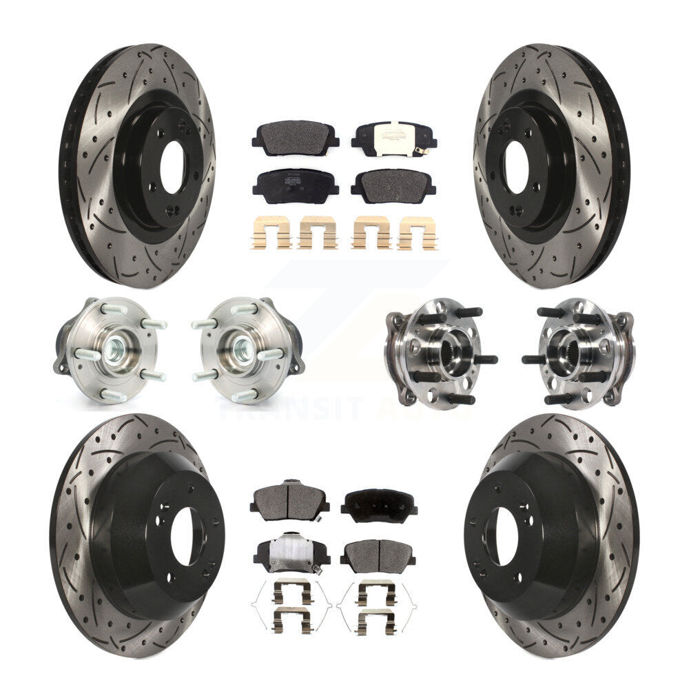 Kit de plaquettes de Rotor de frein enduit de roulement de moyeu avant et arrière, pour Hyundai Santa Fe Sport FW