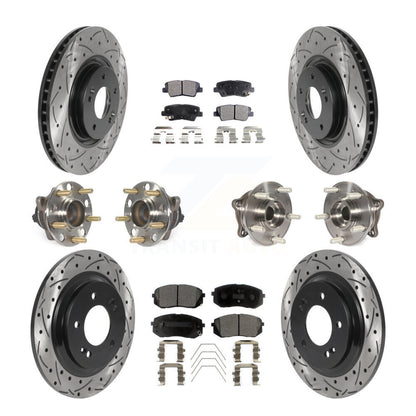 Kit de plaquettes de Rotor de frein à disque revêtu de roulement de moyeu avant et arrière (10 pièces) pour Hyundai Sonat