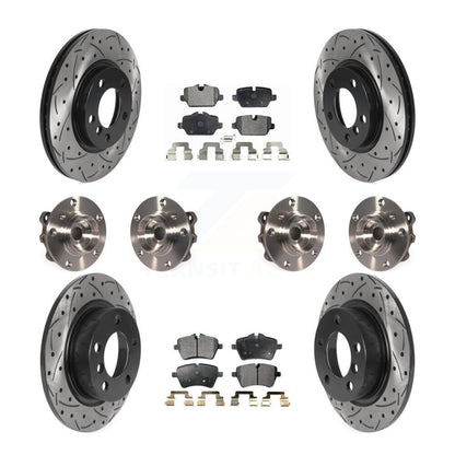 Kit de plaquettes de rotor de frein revêtues de roulement de moyeu avant et arrière (10 pièces) pour Mini Cooper Pacema