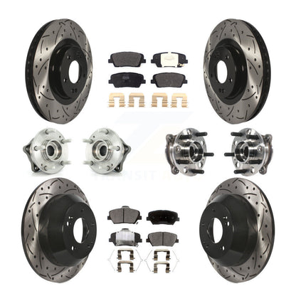 Kit de plaquettes de Rotor de frein revêtues de roulement de moyeu avant et arrière, pour Hyundai Santa Fe Sport AW