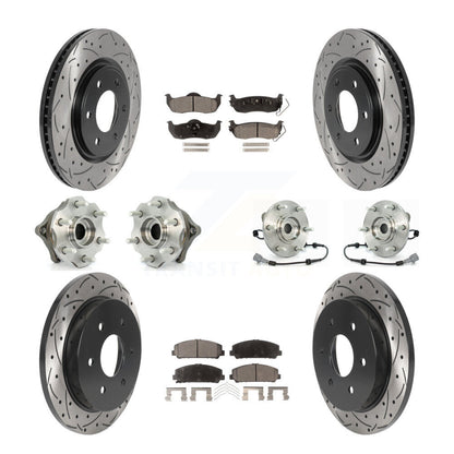 Kit de plaquettes de rotor de frein à disque revêtues de roulement de moyeu avant et arrière (10 pièces) pour Nissan Armad