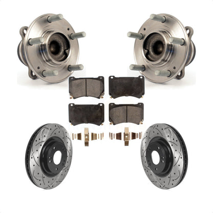 Kit de plaquettes de Rotor de frein, ensemble de roulements de moyeu avant, fente percée, pour Hyundai Genesi