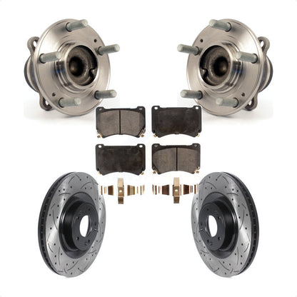 Kit de plaquettes de Rotor de frein, roulement de moyeu avant, fente de perçage, pour Hyundai Genesis Equu