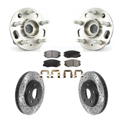 Kit de plaquettes de Rotor de frein, roulement de moyeu avant, fente de perçage, pour Chevrolet Malibu Buic