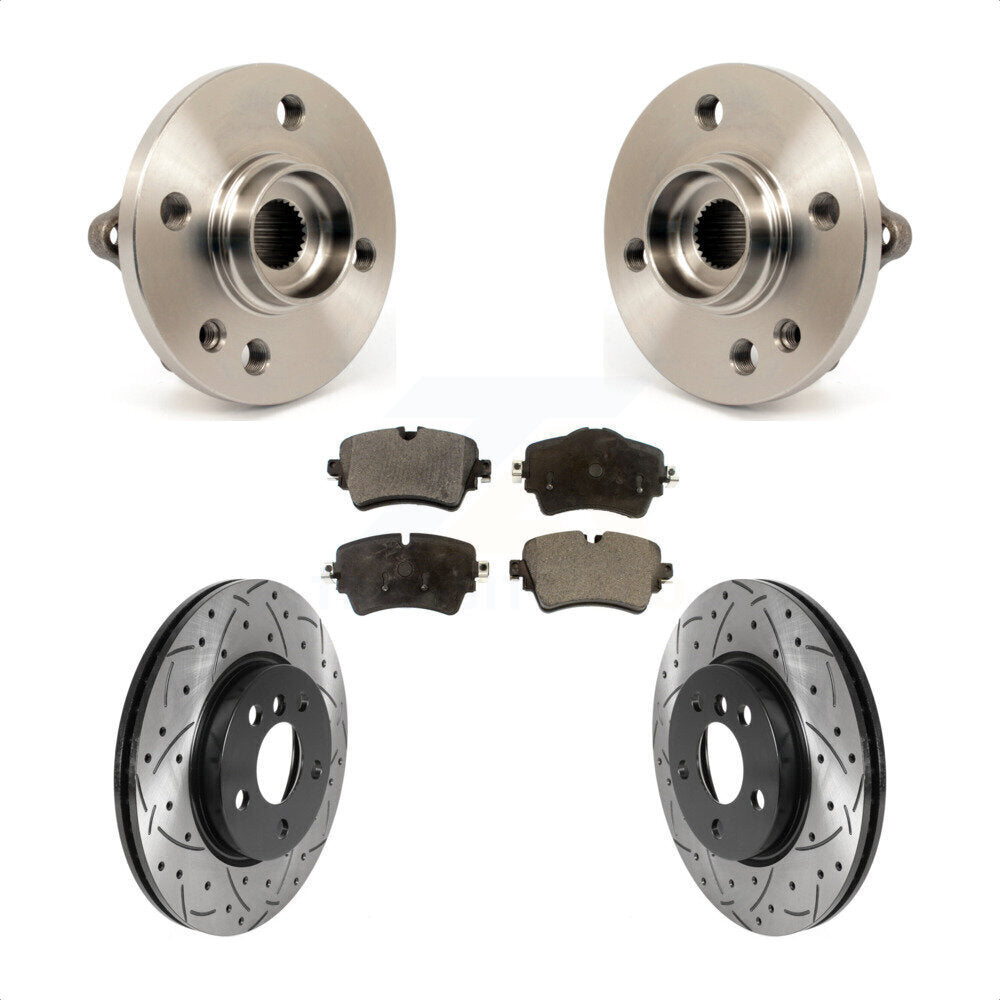 Kit de plaquettes de Rotor de frein, roulement de moyeu avant, fente de perçage, pour Mini Cooper 2015 1.6