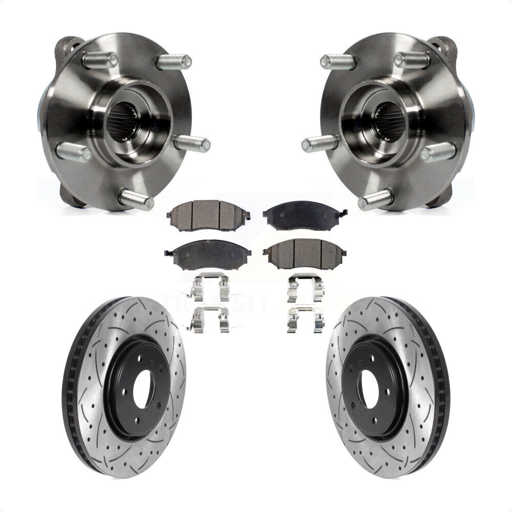 Kit de Rotor et de plaquettes de frein à fente percée, roulement de moyeu avant pour INFINITI FX35 FX37 FX4