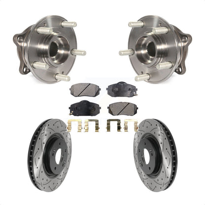 Kit de plaquettes de Rotor de frein, roulement de moyeu avant, fente percée, pour Hyundai Tucson Sonata Ki