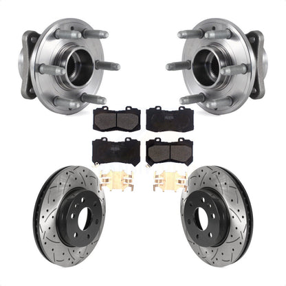 Kit de plaquettes de Rotor de frein, roulement de moyeu avant, fente de perçage, pour Chevrolet Colorado GMC 4W