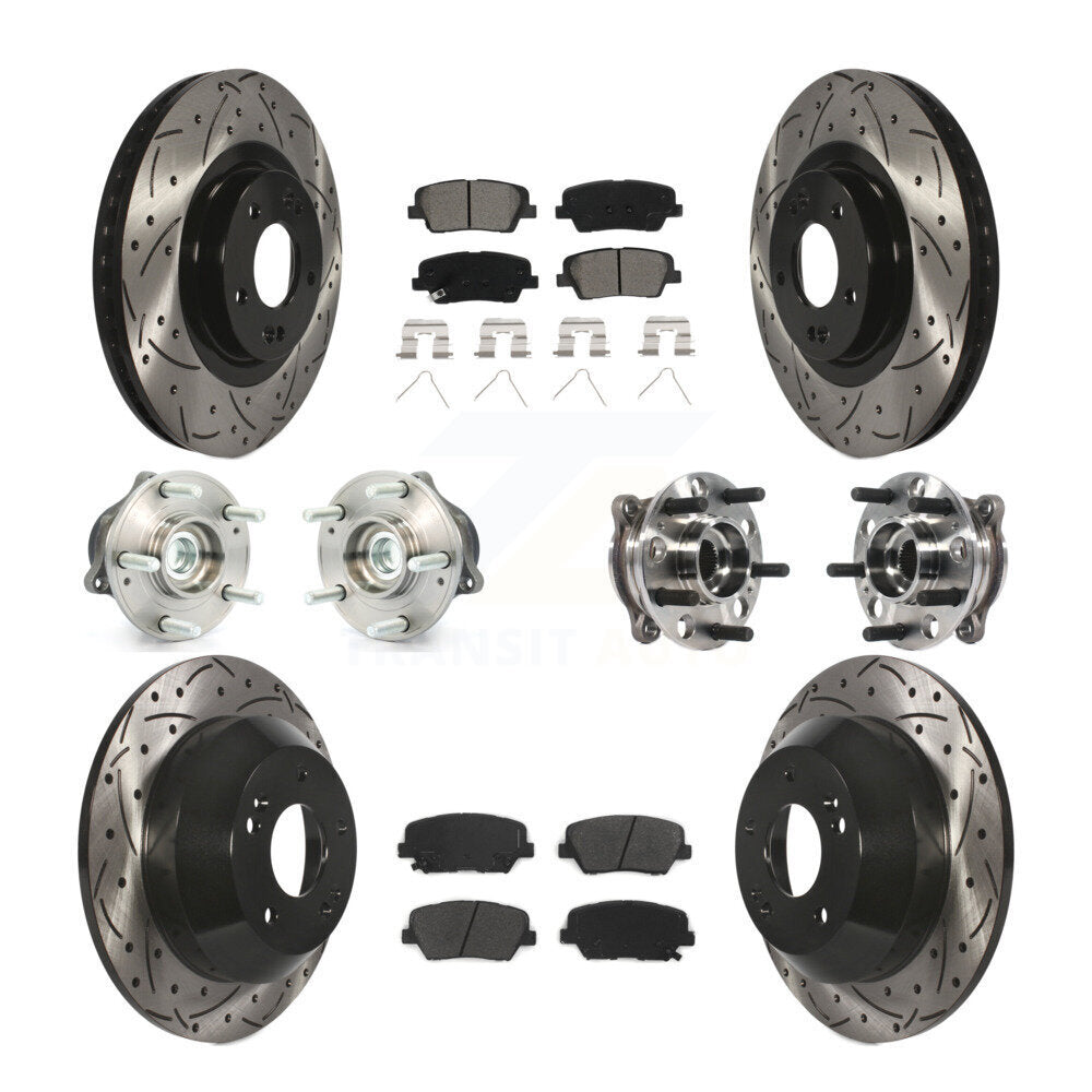 Kit de plaquettes de Rotor de frein enduit de roulement de moyeu avant et arrière, pour Hyundai Santa Fe Sport FW
