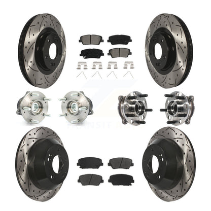 Kit de plaquettes de Rotor de frein enduit de roulement de moyeu avant et arrière, pour Hyundai Santa Fe Sport FW
