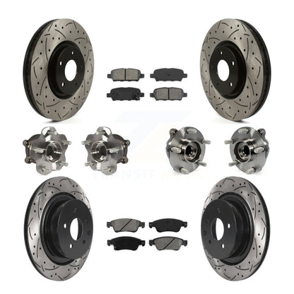 Kit de rotors et plaquettes de frein revêtus de roulement de moyeu avant et arrière (10 pièces) pour INFINITI G35 Q6
