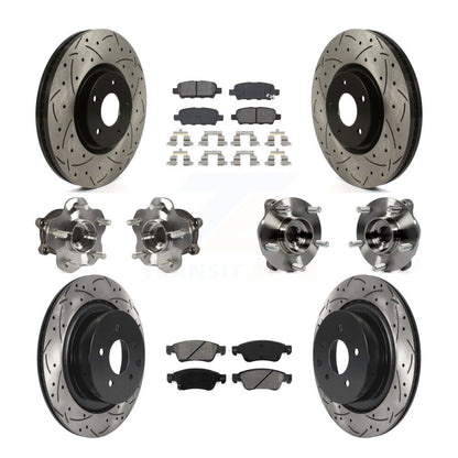 Kit de rotors et plaquettes de frein revêtus de roulement de moyeu avant et arrière (10 pièces) pour INFINITI G35 Q6