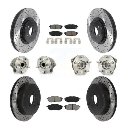 Kit de plaquettes de Rotor de frein, roulement de moyeu avant et arrière (10 pièces) pour Subaru Outback Legac