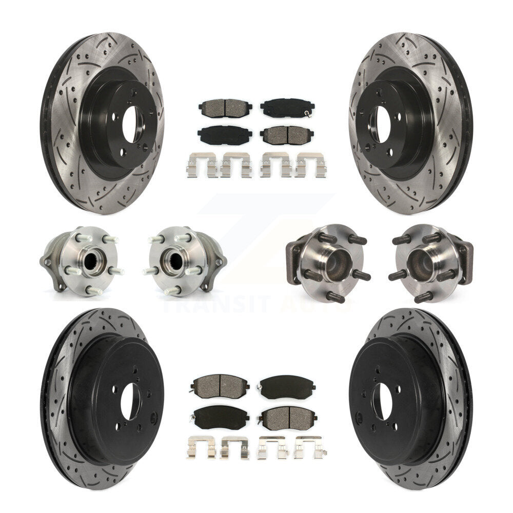 Kit de plaquettes de rotor de frein, roulement de moyeu avant et arrière (10 pièces), pour Toyota 86 Subaru BR
